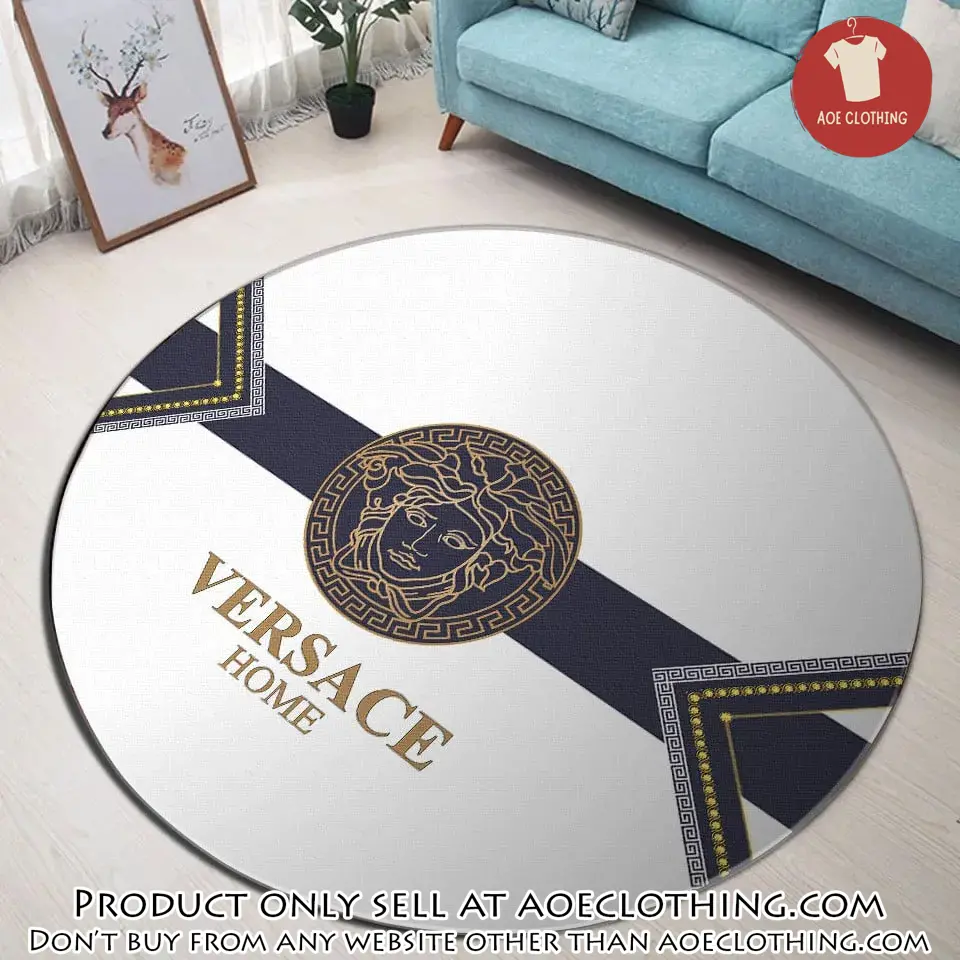 Versace medusa luxury brand fashion round rug carpet home decor special gift aoe1511460